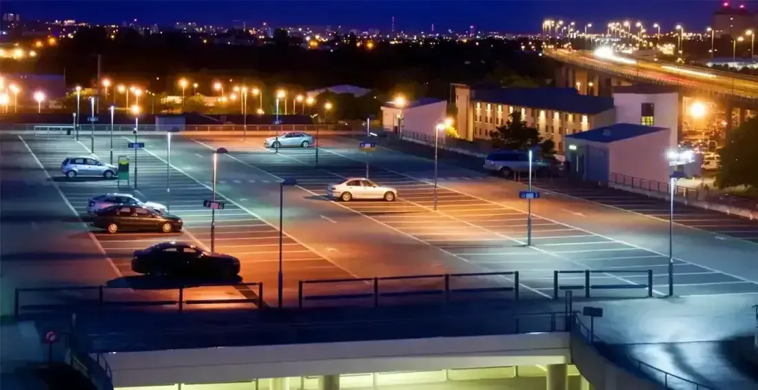 Parking garage illuminated by YiCheng LED lights